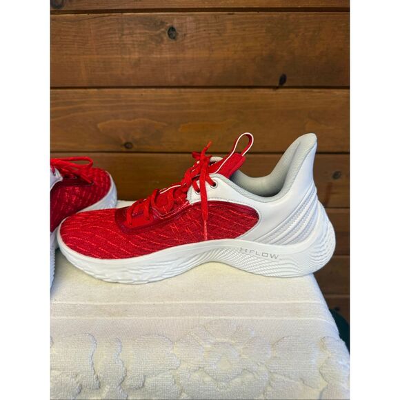 Under Armour Men’s Curry Flow 9 Team basketball Sz 11.5 Red/White main image 4